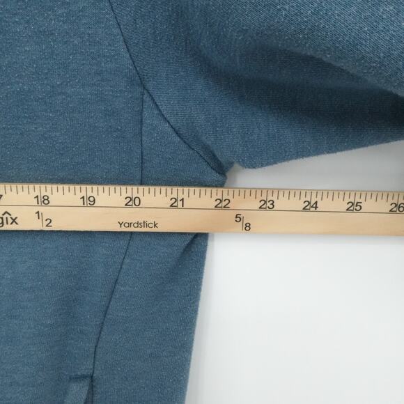 The‎ North Face Sweater Mens Medium Blue Logo Spell Out Hoodie Pocket Outdoor - Picture 6 of 11